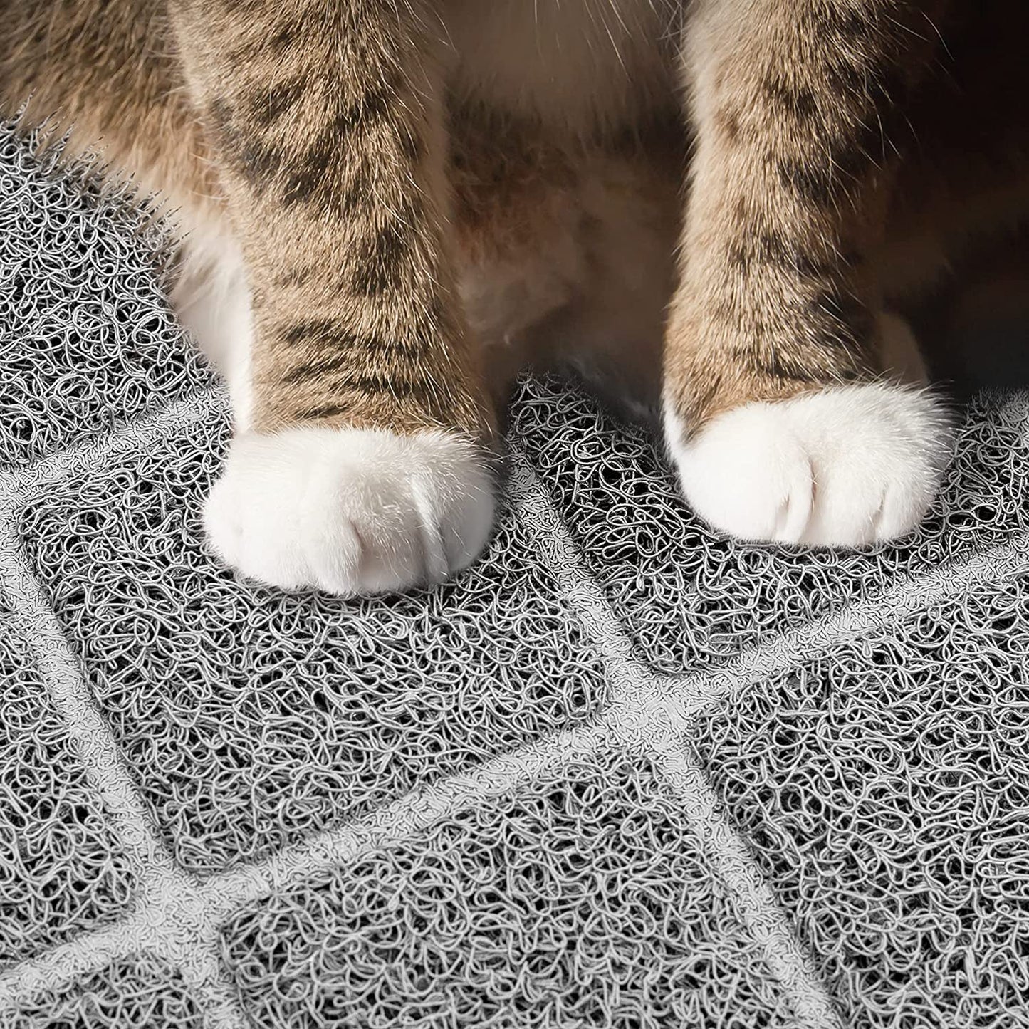 Premium Cat Litter Mat with Non-Slip Waterproof Backing, Soft Litter Trapping Design for Easy Cleaning