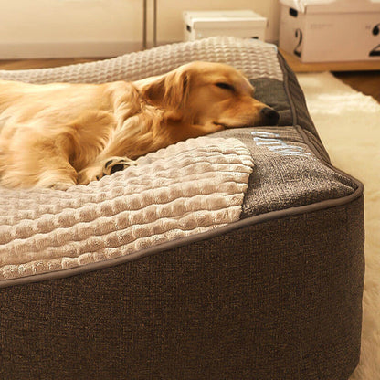 Large Thick Scratch-Resistant Spine Protection Dog Cushion Bed